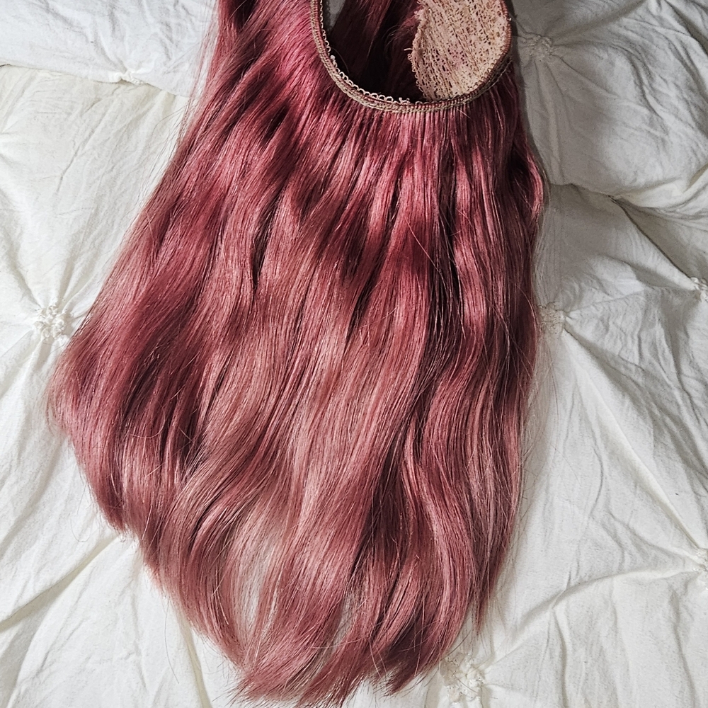 Rose Gold Human Hair Halo Extension